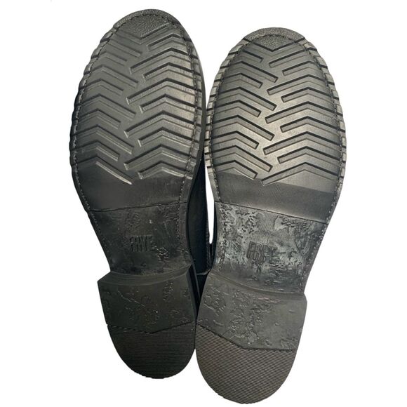 NEW FRYE Veronica BLACK Leather MOTO Ankle Boots sz 7.5 $298 - Picture 6 of 8